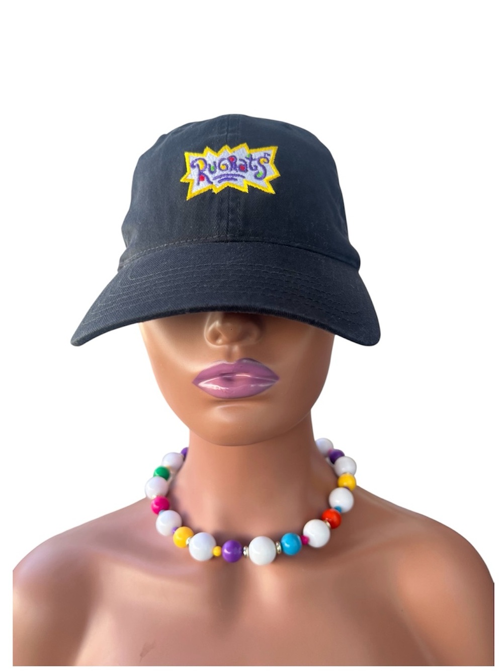 Nickelodeon Rugrats Adjustable Strap-Back Hat Black Unisex OSFM